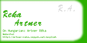 reka artner business card