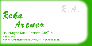 reka artner business card